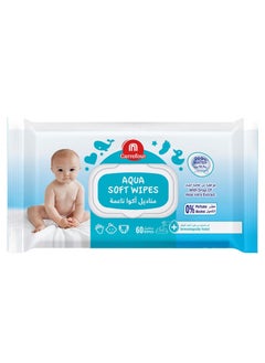 اشتري Aqua Soft Wipes With Lid 60 Wipes في الامارات