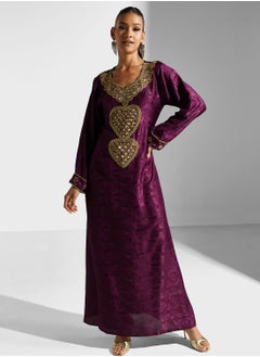 اشتري Embellished Embroidered Jalabiya في الامارات