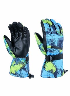 اشتري Snow Ski Gloves Waterproof, KASTWAVE Windproof Winter Thermal Outdoor Warm Mittens Touch Screen Gloves, Full-Finger Mittens Cold Weather Hand for Skiing Driving Running Motorcycle Cycli Men Women(L) في الامارات