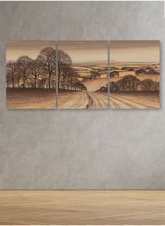 Buy Decorative Wall Art Painting with a Nature Design, 3 Pieces, Size 120x60cm in Saudi Arabia