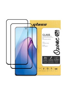 Buy Tempered Glass Screen Protector [2 Per Pack] Compatible for Oppo Reno8 Pro 5G Shock Proof Bubble Free HD Clear Scratch Resistant Full Screen Coverage -Black in UAE