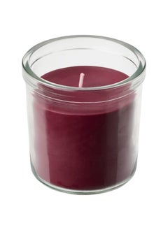 اشتري Scented candle in glass, Berries/red, 40 hr في السعودية