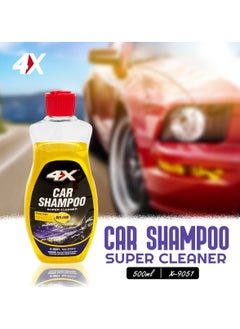 Buy 4X Car Shampoo Super Cleaner 500ml Deluxe Power Foam Vehicle Wash in Saudi Arabia