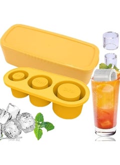 Buy Silicone Ice Cube Tray for Stanley Tumbler Cup - Yellow in Saudi Arabia