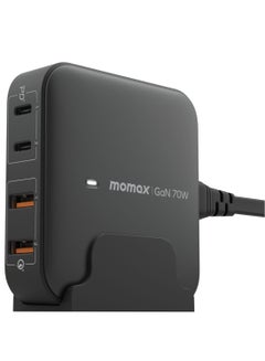 اشتري ONEPLUG PD 70W GaN 4 Ports [2x USB-C 2x QC] Desktop Charger - Black في الامارات