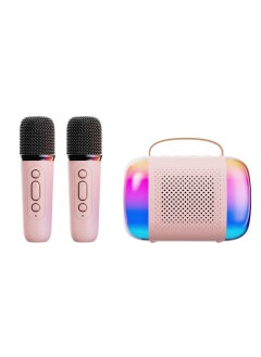 Buy Cross-border Childrens K-song Bluetooth Speaker Home Wireless K-song Audio with Microphone Microphone K-song Bluetooth Small Audio Y5 pink [speaker 10W] in UAE