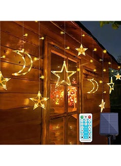 Buy Solar Ramadan Lights Ramadan Decoration Starry String Curtain Moons Stars Light 3.5M Ramadan Night Light Fairy Lights with Remote Control for Christmas Ramadan Party Home Decoration (Moon and Stars) in UAE