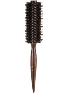 Buy Wood Handle Round Comb Hair Brush in UAE
