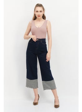 اشتري Women Regular Fit Textured Denim Jeans, Navy Combo في الامارات