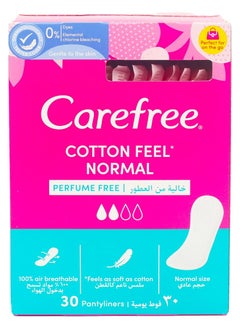 اشتري Cotton Feel Perfume Free Breathable Pantyliners 30 pcs في السعودية