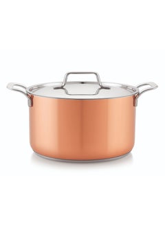 Buy Quantum Stock Pot with Lid Copper in UAE