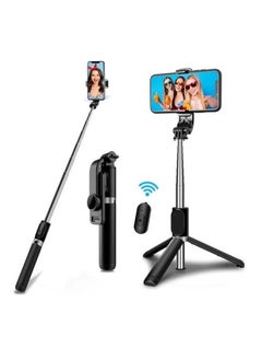 اشتري Selfie Stick Tripod Wireless Remote Control Mini Extendable 4 in 1 Selfie Stick-360° rotation phone stand holder For Vlogging في الامارات