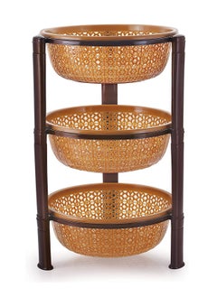 Buy Nandini Plastic 3 Steps Kitchen Stand Rack Basket in UAE