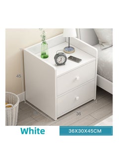 Buy European-style Light Luxury Bedside Table With Drawers ,White，36*30*45CM in Saudi Arabia