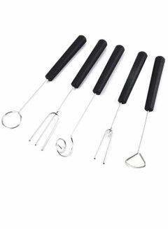 اشتري Stainless Steel Chocolate Dipping Fork, Kebab Fork, Perfect for Fondue Candy Cake Nuts Fruit DIY Baking Supplies Decorating Tool 5pcs في السعودية