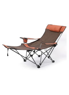 اشتري Camping Chairs Portable Folding Chair, Fully Padded Beach Lounge Chair, Adjustable Back Slope Outdoor Chair with Head Pillow,Lawn Chair for Camping Fishing Backyard Travel في الامارات