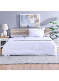 اشتري Indulgence Queen Duvet 100% Cotton  300 Thread Count Plush Duvet Inserts Breathable Soft Comforter Coverbed Essentials For Bedroom  L 200 X W 200 Cm  White في الامارات