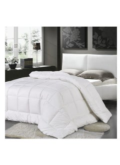 Buy Microfibre Soft Solid Duvet White Single 160X210 Centimeter in UAE