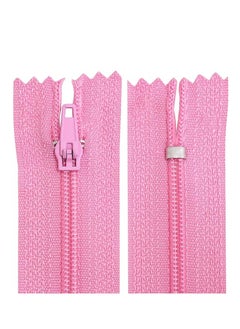 Buy Set of 10 Spiral Zippers N°3 Non Separable 25 cm Nylon Metal Self Locking Slider  Pink Sewing ClothesTrousers in Egypt