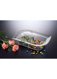 Buy Acrylic 2 Compartment Candy Serving Set 20 cm in UAE