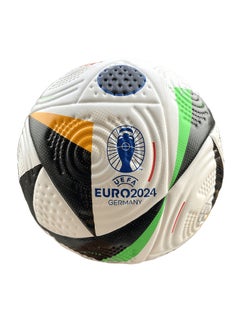 Buy Football Soccer Ball Euro 2024 With Air Thermal Bonded Size 5 in UAE