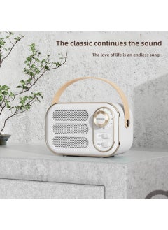 اشتري 2022 Vintage DW13 Bluetooth Speaker Modern Creative Mini Wireless Gift White في الامارات