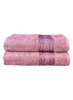 Buy Luxury Soft and Absorbent Towel Set (2 Pack) - Perfect for Bath, Hand, Beach, or Pool (70 x 140 cm, 500 GSM, 490g) in Saudi Arabia