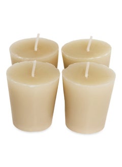 Buy Basic 4 - Pieces Vanilla Votive Candle Set Dew in UAE