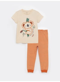Buy Crew Neck Short Sleeve Printed Baby Boy Pajamas Suit in Egypt