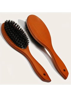 اشتري Hair Care Brush Massager Bristle Wet Or Dry Detangling Hair Brush Soft Cushion Hair Brush For All Hair Types في الامارات