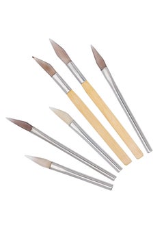 اشتري Agate Burnisher, Bezel Closing Agate Burnisher Tool with Iron Handle, Convenient Polishing Different Shapes for Gold Platinum  Sterling Silver Jewelry, for Cleaning Gold, Silver, Copper Jewelry Dirt في الامارات