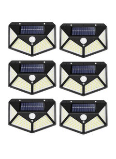 Buy Pack Of 6 Pcs 114 Led Solar Outdoor Light Solar Motion Sensor Security Lights With 3 Lighting Modes Wireless Solar Wall Lights Waterproof Solar Powered Lights For Garden Home And Garage Use Black in UAE