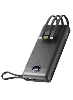 Buy Universal Light-Weight Portable 4 Cables Built-In with LED Indicator Power Bank in UAE