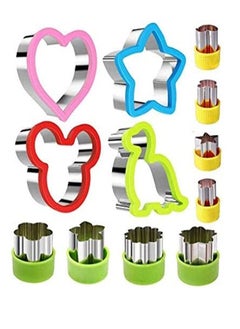 Buy 12 Pieces Stainless Steel Sandwiches and Fruits Cutter Set in UAE