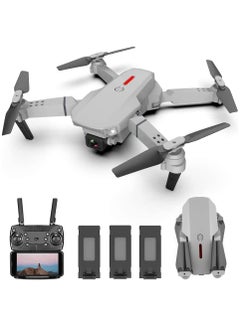 Buy LS-E525 WiFi FPV 4K Camera Drone Headless Mode Dual Camera Drone 3 Batteries Silver Grey Suitable for Beginners and Kids in UAE