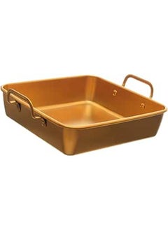 Buy Square Stainless Steel Serving Tray 22X22 Cm Gold in Egypt