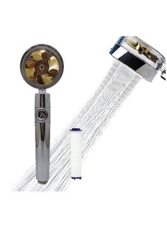 Buy Handheld Turbo Fan High Pressure Shower Head With Filter in Saudi Arabia