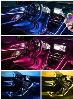 اشتري Car Led Lights APP Control with Remote Sync Color Change RGB Under Dash Car Lighting with Car Charger LED Lights for Car lighter connector Interior Car Lights Car Accessories في السعودية