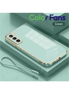 اشتري Mobile Phone Case for Samsung S21 FE 5G 6.4 inch Electroplated Protective Case Gold-Green في السعودية