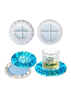 Buy Resin Casting Coaster Molds, 2PCS Round Irregular Silicone Mold for DIY Agate Slice Coasters, Jewelry Trays, Candle Holders, Soap Dish | Home Decoration in UAE