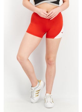 Buy Women Sportswear Fit Training Shorts, Red/White in Saudi Arabia