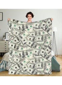 Buy Money Blanket Dollar Blanket Wealth Themed Flannel Blanket Money Blanket Soft Plush Blanket Suitable for Bedroom Sofa Outdoor 150*200CM in UAE