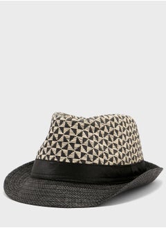 Buy Woven Straw Fedora Hat in Saudi Arabia