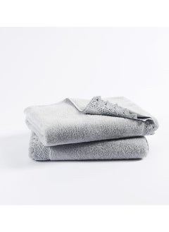 اشتري Lacy Bath Towel, Grey - 500 GSM, 140x70 cm في الامارات