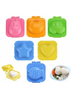 Buy 6 Pcs Cartoon Cute Boil Egg Mold, Egg Sushi Rice Mould Plastic Cake Chocolate Mold With Rabbit Bear Fish Car Star Love Heart Shape Decorating Fondant Cake Cookery Molds in Saudi Arabia