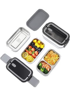 Buy Bento Lunch Box, Stainless Steel Insulated Lunchbox with 3 Compartments Food Storage Containers and insulation Bag, BPA Free, Airtight Snack Food for Kids & Adults in Saudi Arabia