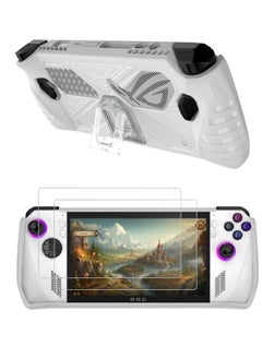 اشتري Travel Handbag, Protection Case for ASUS ROG Ally, with Shock-Absorption and Anti-Scratch Design, Built-in Stand for Game Handheld Console - Anti-Drop Shockproof Shell (White) في الامارات