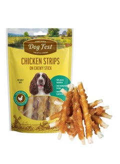 Buy Dog fest Treats - Chicken Strips on Chewy Stick Natural Dog Treat for Adult Dogs(90g) in Saudi Arabia