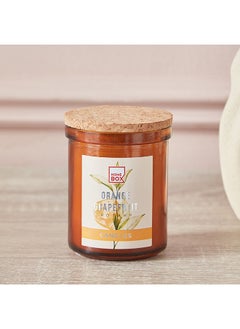 Buy Qara Ecology Orange Grapefruit Jar Candle with Lid 114 g in UAE