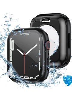 Buy (2 in 1) Tensea for Waterproof Apple Watch Screen Protector Case SE 2022 Series SE 6 5 4 44mm Accessories, iWatch Protective PC Face Cover Built-in Tempered Glass Film, Front & Back Bumper Women Men in UAE